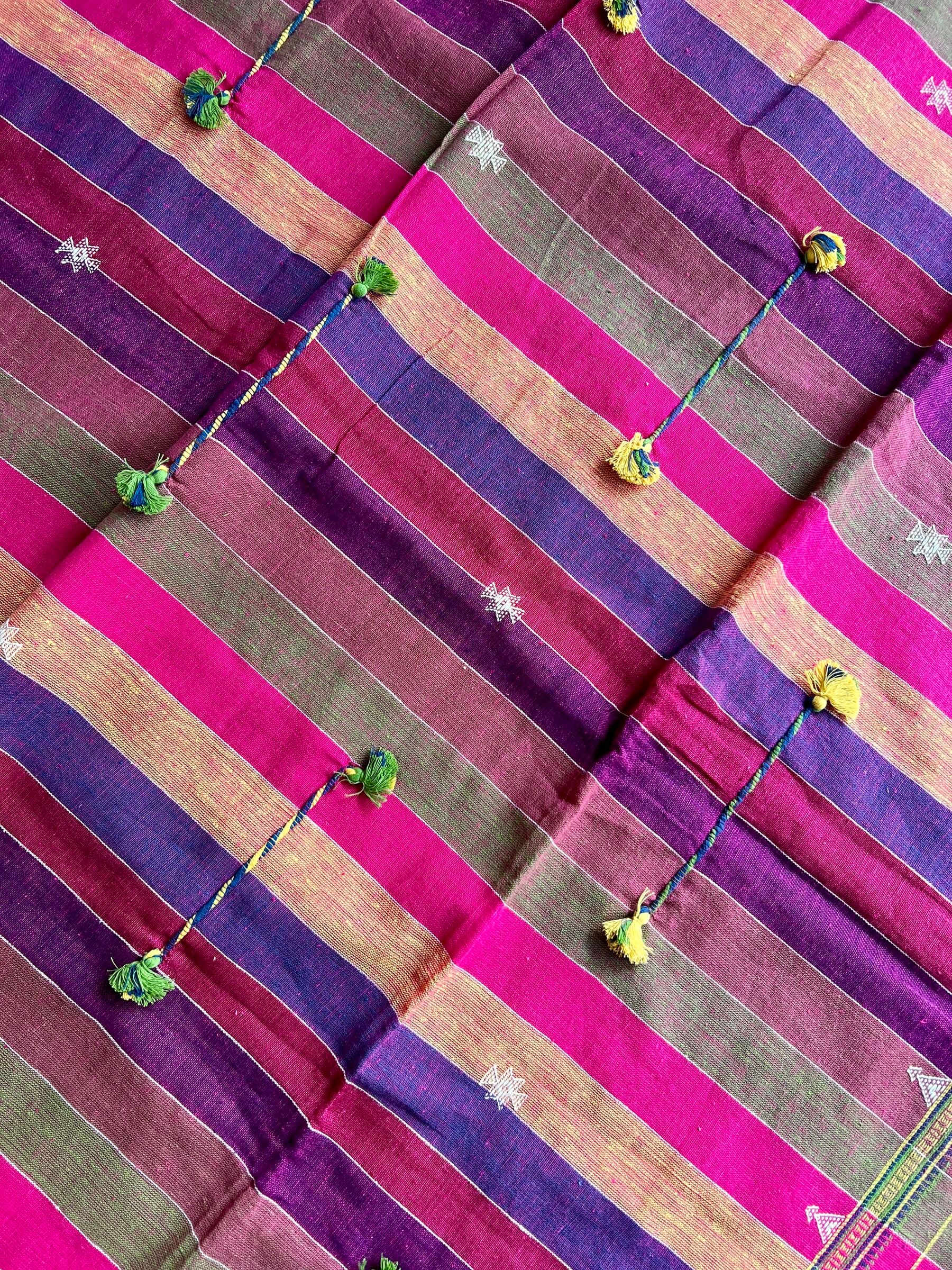 Handloom Bhujodi Kala Cotton Multicolour Dupatta